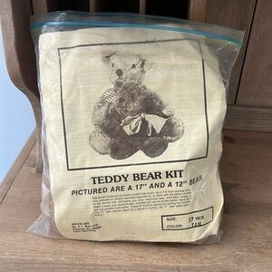 Vintage Grizzlies Teddy Bear Craft Kit 17” Tan Complete